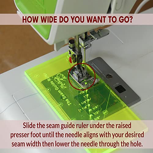 Madam Sew Heat Erasable Fabric Marking Pens, Seam Allowance Ruler and Magnetic Seam Guide, Hot Hem Ruler