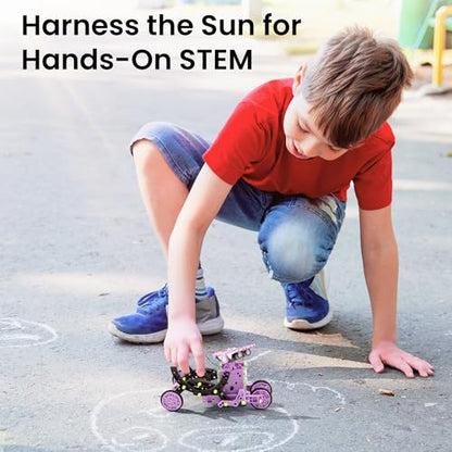 Sillbird Solar Building Robot Kit, 12-in-1 STEM Gift for Boys Aged 8-14 - color: Purple-green