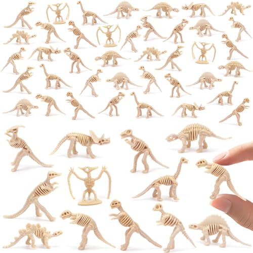 100Pcs Dinosaur Fossil Skeletons Bulk, Mini Dinosaur Bones Figures for Kids - size: 100 Pcs