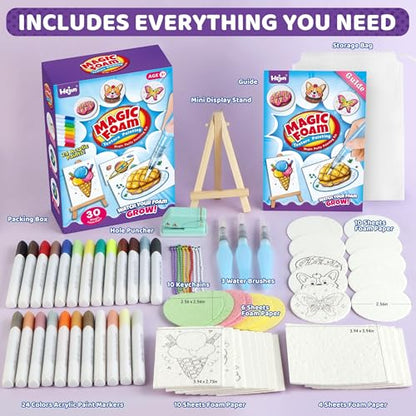 HEJIN 70PCS Magic Puffy Paint Kit, Aqua Magic Puffy Paint 3D Art for Kids