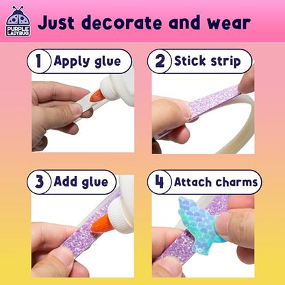 Mermaid Headband Making Kit, Great Mermaid Party Favors for Ages 5+ - style: Mermaid Headbands