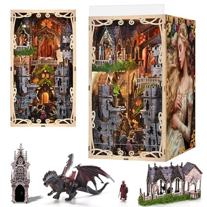 CCCDF Sleeping Beauty Book Nook Kit, DIY Miniature House Dollhouse Kit - color: Sleeping Beauty