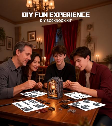 Spilay Book Nook Kit for Adults, Quite Night Prayer DIY Miniature House Kit - color: Quite Night Prayer
