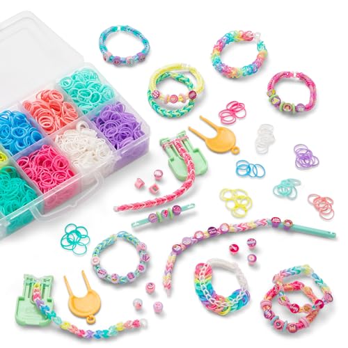 Rainbow Loom Pretty Pastels Beadmoji Bracelet Making Kit with Speed Loom