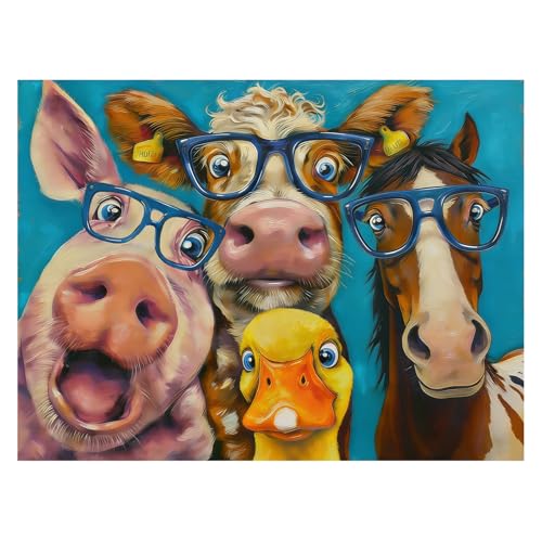 AUKELHJ Diamond Art Kits for Adults, Animal Diamond Painting, 12x16 Inch - color: 14-Animal, size: 12X16 inch