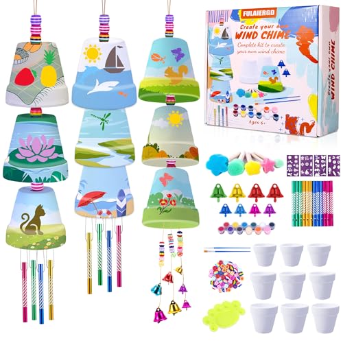 FULAIERGD 3 Pack Wind Chime Making Kit- Wind Chime Craft Painting Kit