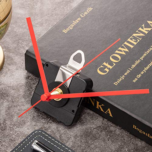 Hicarer 28 mm Long Shaft Quartz Clock Movement Clock Parts Repair Kit (Red) - color: Red