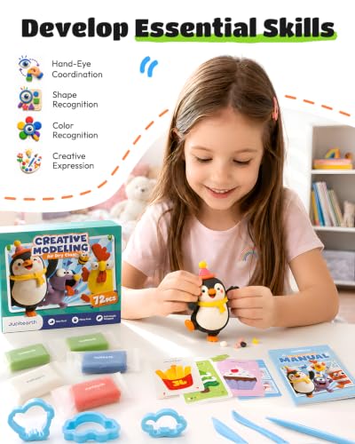 JUPITEARTH Air Dry Clay for Kids, 72 Colors Modeling Clay Kit - color: 72 Colors