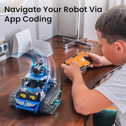 Sillbird STEM Robot Building Kit with Remote Control Gifts for Boys 8-14 - color: Blue