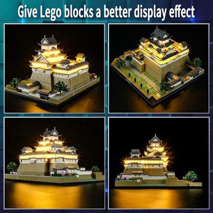 Vaodest LED Light for Lego Architecture 21060 Himeji Castle Set,Design and Configuration Compatible with Lego 21060 Model(LED Light Only, Not Building Block Kit) - style: 21060 Himeji Castle