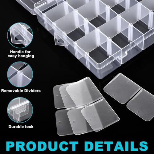 Clear Visible Plastic Storage Box with Removable Dividers, 36 Grids, Suitable for Jewelry, Screws Hardware Accessories Organizer, Crafts, Fishing Tackle - size: 36Grids 1pcs
