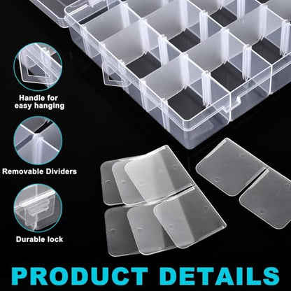 Clear Visible Plastic Storage Box with Removable Dividers, 36 Grids, Suitable for Jewelry, Screws Hardware Accessories Organizer, Crafts, Fishing Tackle - size: 36Grids 1pcs