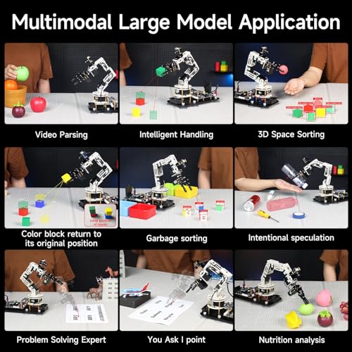 Yahboom ROS2 6DOF Robotic Arm Embodied Intelligence, 3D Spatial Recognition, Virtual Machine PC Control, AI Large Model Voice Module - color: Superior Kit