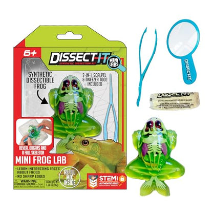 Top Secret Toys Dissect-It Mini Labs Frog Dissection Kit for Kids, Realistic Synthetic Kids Science Kit - On, Biology and Animal Anatomy, STEM Toy, Ages 6+ - style: Mini Frog