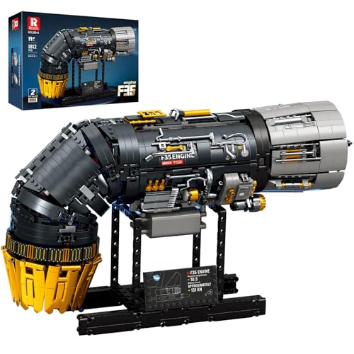 Reobrix F35 Engine Building Block Sets Mechanical Building Sets with Motor