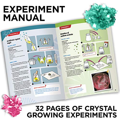 Thames & Kosmos Crystal Growing | STEM Experiment Kit | Grow Dozens of Dazzling, Colorful Crystals! | Learn about Crystallization & Conduct Classic Science Experiments | Make Crystal Geodes | Ages 10+ - style: Crystal Growing 2023