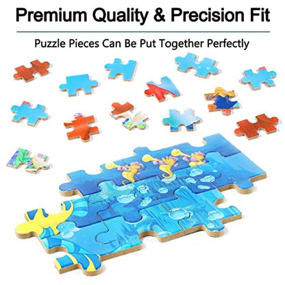 LELEMON Pretty Puzzles for Kids Ages 4-6,100 Piece Puzzles for Kids Ages 4-8,Educational Jigsaw Puzzles in a Metal Box,Childrens 100 Piece Puzzle Games Puzzle Toys for Girls and Boys - color: 100pcs Pretty Girl