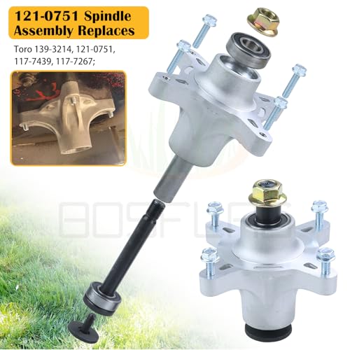 3PK 139-3214 Spindle with 125-5575 Pulley 106-2175 Pulley and Belt - size: 3x121-0751F