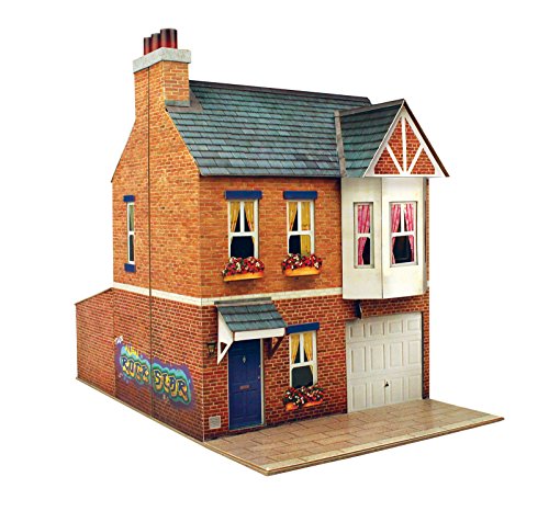 The CityBuilder Row House Cardboard Model Making Kit - O Scale Model Railroad Building