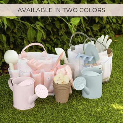 The Ultimate Kids Gardening Set - Safe Toddler Tools for Outdoor Fun - color: Pink