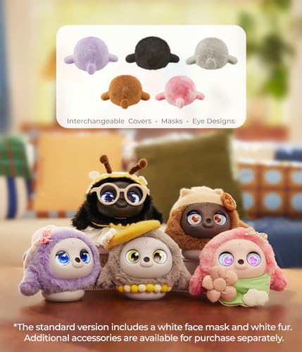 AI Pet Interactive Robotic Companion Robot, Emotional Support for Kids and Adults, AI Desk Emo Robots, Anxiety Relief Comfort Gift (Including Colorful Charging Base)