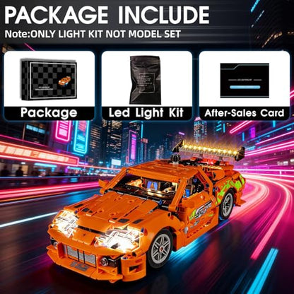 LED Light for Lego 42204 Fast and Furious Supra-MK4 Set, Light Kit Compatible with Lego 42204 Building Blocks Model, Not Included The Model Set - style: 42204