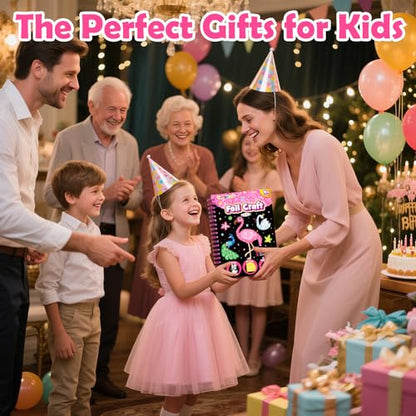 FUNNYB&G Foil Art Craft Kit for Kids, Sparkly Birthday Gift Toy for Girls - style: Birds
