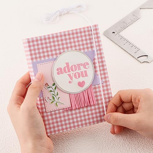 1Pcs Book Cover Guide,5-in-1 Stainless Steel Metal Bookbinding Cover Tool for Making Book Cover Creating Book or Album Covers Out of Chipboard Makes Creating Covers Out of Chipboard Simple. - color: 1Pcs