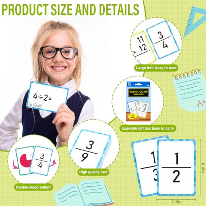 24 Case 52 Card Mathematics Flashcards Multiplication Flash Card - style: Multiplication & Division