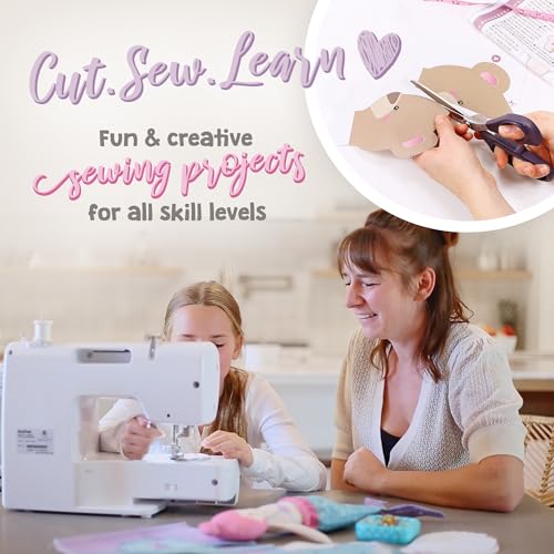 kullaloo Fabric Sewing kit for Beginners - with Video Instructions - Cut & Sew Fabric Panel with Unicorn and Fairy - DIY Carft for Girls (Magic World) - color: Magic World
