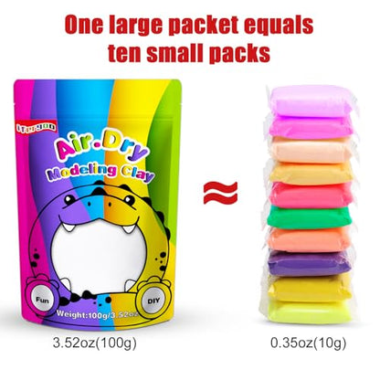 ifergoo 100g White Air Dry Clay, 3.5oz DIY Creative Modeling Clay for Kids - color: White/100g