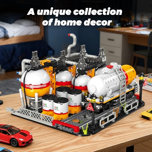 Oil Transport Storage Factory Building Block Set for Boys and Adults,743PCS - style: Oil Transport Storage Factory