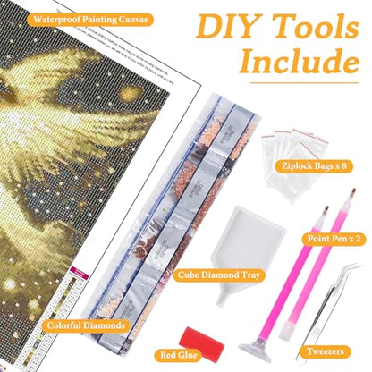 Okarina Diamond Art Kits for Adults & Beginners, Angel Diamond Painting Kit - color: HMDPUS-25413