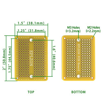 Solderable Breadboard PCB Board Gold-Plated Solder Breadboard for DIY Electronics Projects Apply to Arduino Soldering Projects 3.5"x2.05" (5 Pack + 2 Mini Board, Yellow) - color: Yellow