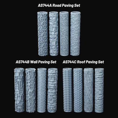 DND Terrain Texture Roller Set for Foam Modeling –Build Roofs for RPG Games - color: As744-c