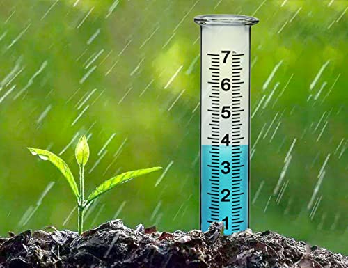 JMBay rain Gauge Replacement Tube Glass, 7 inch Glass rain Gauge Replacement Tube with Lip, rain Gauge Tube Outdoor for Yard Garden, with Clean Tube Brush, Best Rated,2 Packs - color: 2PCS Glass Rain Gauge Tube