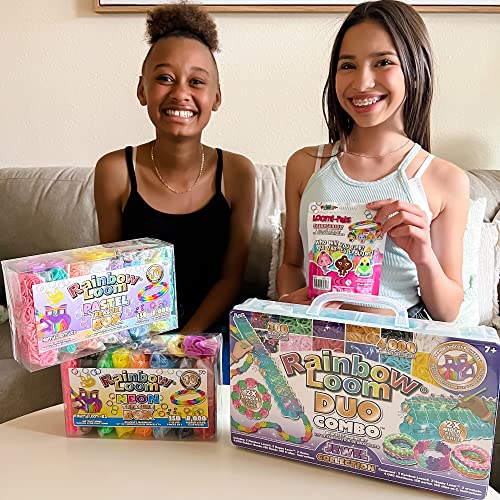 Rainbow Loom Duo Combo with 4,000 Jewel Rubber Bands & Organizer Case