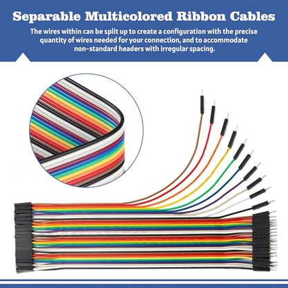 Solderless Breadboard and Jumper Wires Kit, 830/400 Tie Points Boards and Jumper Wires, Compatible for Single Board Computers or Arduino Projects (4 Breadboards Kit) - size: 4 Breadboards Kit