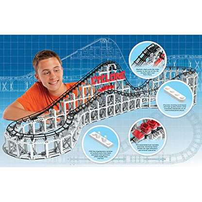 CDX Blocks: Cyclone - 900+ Pieces, Building Brick Set, Gravity Powered Roller Coaster Model, Promotes STEM Learning - style: Cyclone