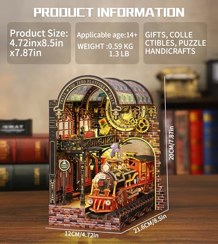 Spilay Book Nook Kit for Adults, Zero Platform DIY Miniature House Kit - color: Zero Platform