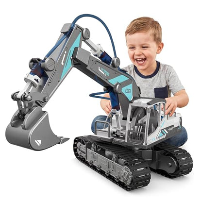 Hydraulic Excavator STEM Building Toy, 130 Pcs Engineering Kit for Kids 8+ - style: Excavator