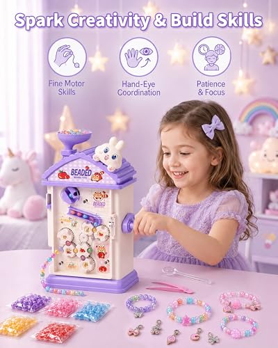 STACTCUTE Bracelet Maker Machine for Girls 6-12(Purple) - color: Purple