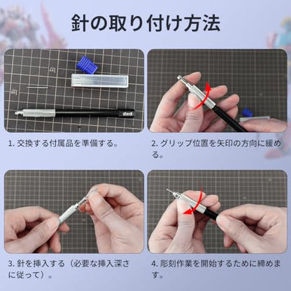 stedi Tungsten Steel Scriber, Model Hobby Making Tools, Resin Carved Scribe Line Cutting Tool for Gundam, Scale Military Model, 3D Resin Parts - style: Tungsten Steel Scriber