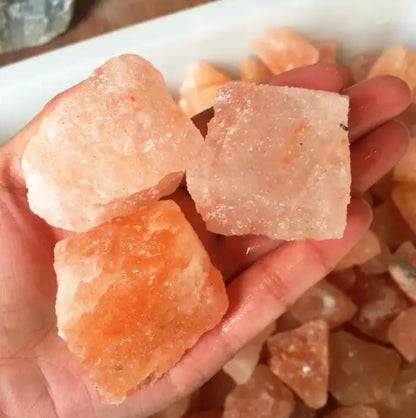 Zenkeeper 1 Lb Large Raw Himalayan Salt Crystal Rough Himalayan Quartz Natural Orange Salt Stone Crystal Stone Mineral Specimen Gemstone Healing Crystals and Stones - color: Himalayan Quartz (Orange Salt Stone)