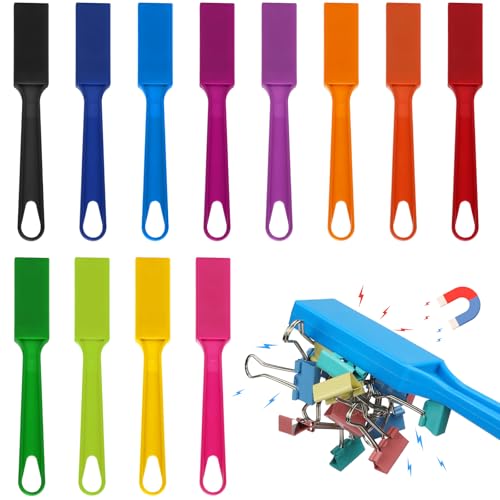 SAYAYA 12 PCS Magnetic Bingo Wands 7.87 Inch 12 Colors Magnet Sticks for Bingo Chips, Family Game Night, Science Learning, Counting Activities, and Educational Fun, Classroom Supplies - color: 12 Pcs