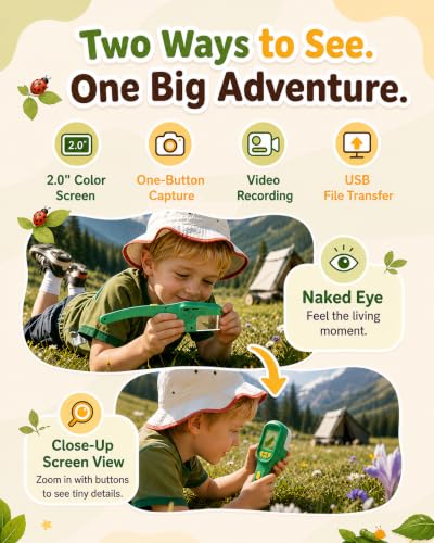 Bug Catcher for Kids with Camera & Auto-Focus