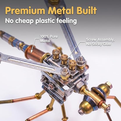 3D Metal Model Kits for Adult - Mechanical Mosquito-Building DIY Projects Insect Bug Hobby Kit Arts and Crafts Sets-Father's Day & Birthday Gift Ideas(Mechanical Mosquito Y) - style: Mechanical mosquito Y