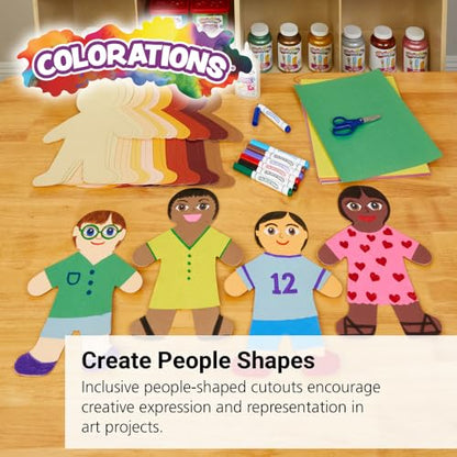 Multicultural Big People Shapes Set of 24, Multicultural Glossy Card, Skin Color Paper, Kids Around The World, Cardboard People, People Shapes, Multicultural, Diversity