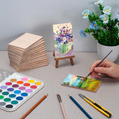 Wooden Blocks Wood Blocks for Crafts, 16 PCS 3″X5″X1/4″ Blank Wood Planks - size: 3″x5″x1/4″ - 16PCS