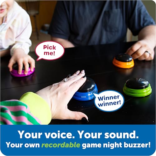 Learning Resources Recordable Answer Buzzers, Set of 4